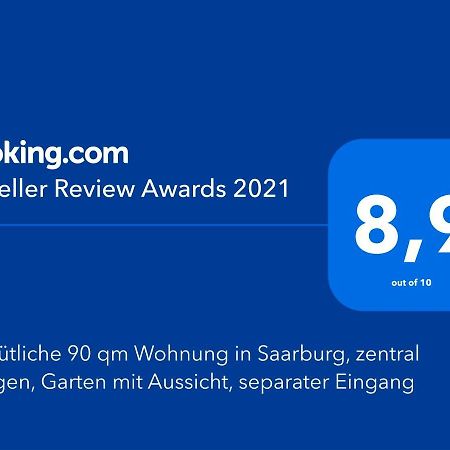Gemuetliche 90 Qm Wohnung In Saarburg, Zentral Gelegen, Garten Mit Aussicht, Separater Eingang Kültér fotó